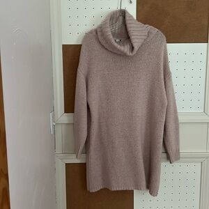 Boutique cowl neck sweater tunic dress